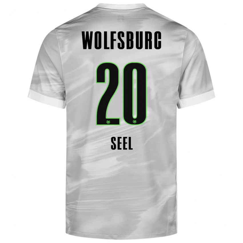 ילדים William Seel #20 אפור לבן הרחק ג'רזי 2025/26 חולצה קצרה