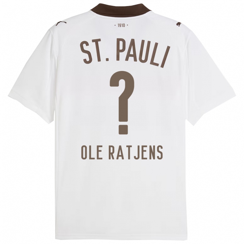 ילדים Sven Ole Ratjens #0 לבן אדום הרחק ג'רזי 2025/26 חולצה קצרה