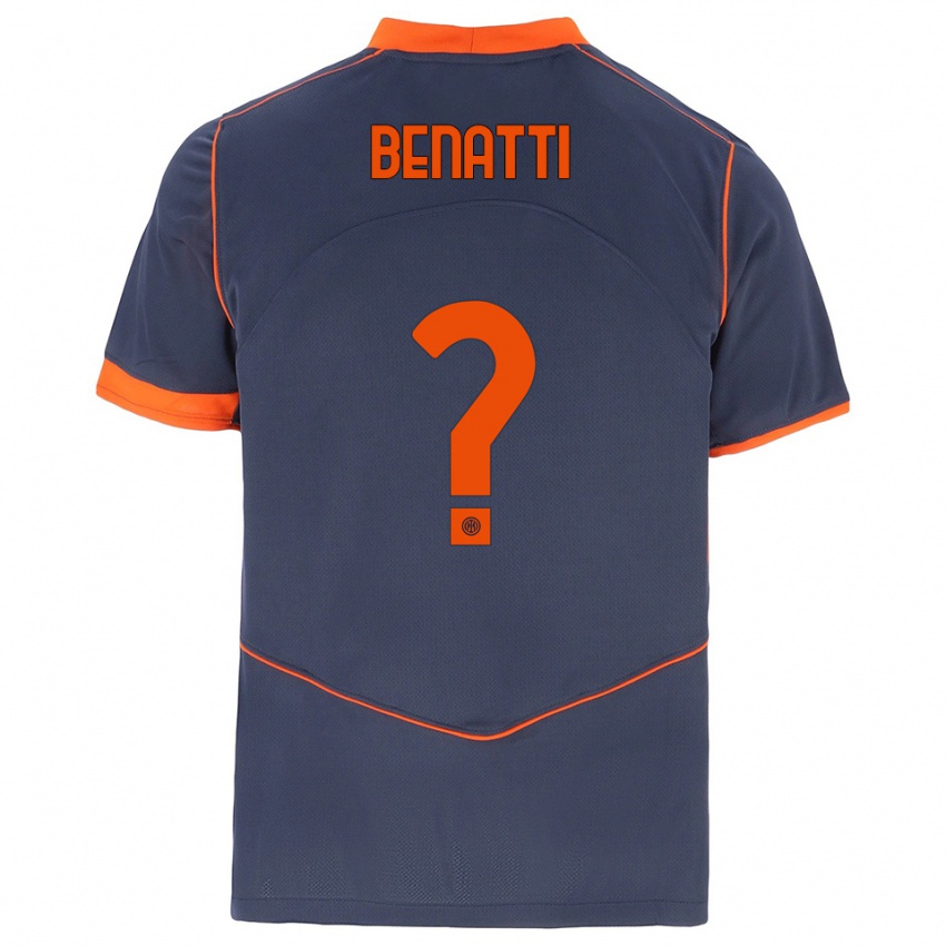 ילדים טומאסו בנאטי #0 אפור כתום ג'רזי קיט שלישי 2025/26 חולצה קצרה