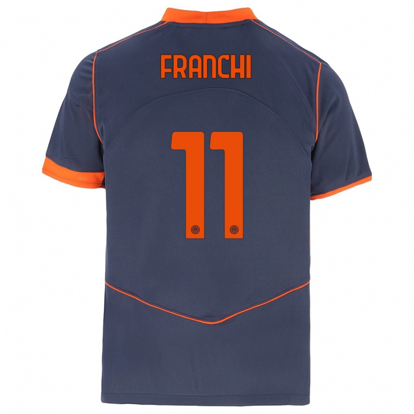 ילדים Mirko Franchi #11 אפור כתום ג'רזי קיט שלישי 2025/26 חולצה קצרה