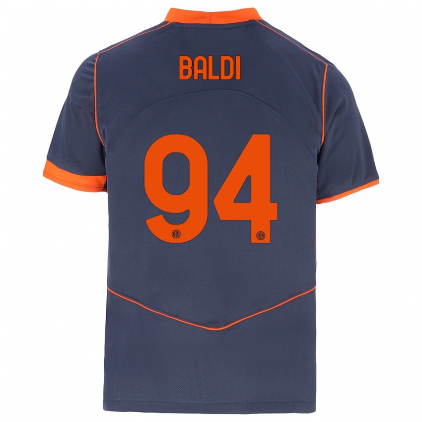 ילדים רקלה באלדי #94 אפור כתום ג'רזי קיט שלישי 2025/26 חולצה קצרה