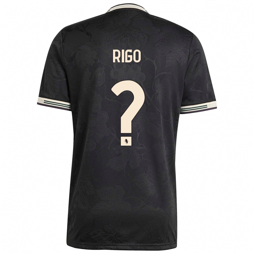 ילדים Davide Rigo #0 שחור לבן ירוק ג'רזי קיט שלישי 2025/26 חולצה קצרה