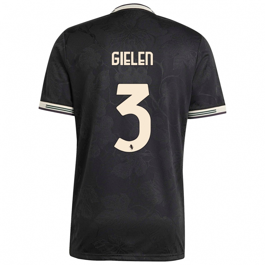 ילדים ואוט גילן #3 שחור לבן ירוק ג'רזי קיט שלישי 2025/26 חולצה קצרה