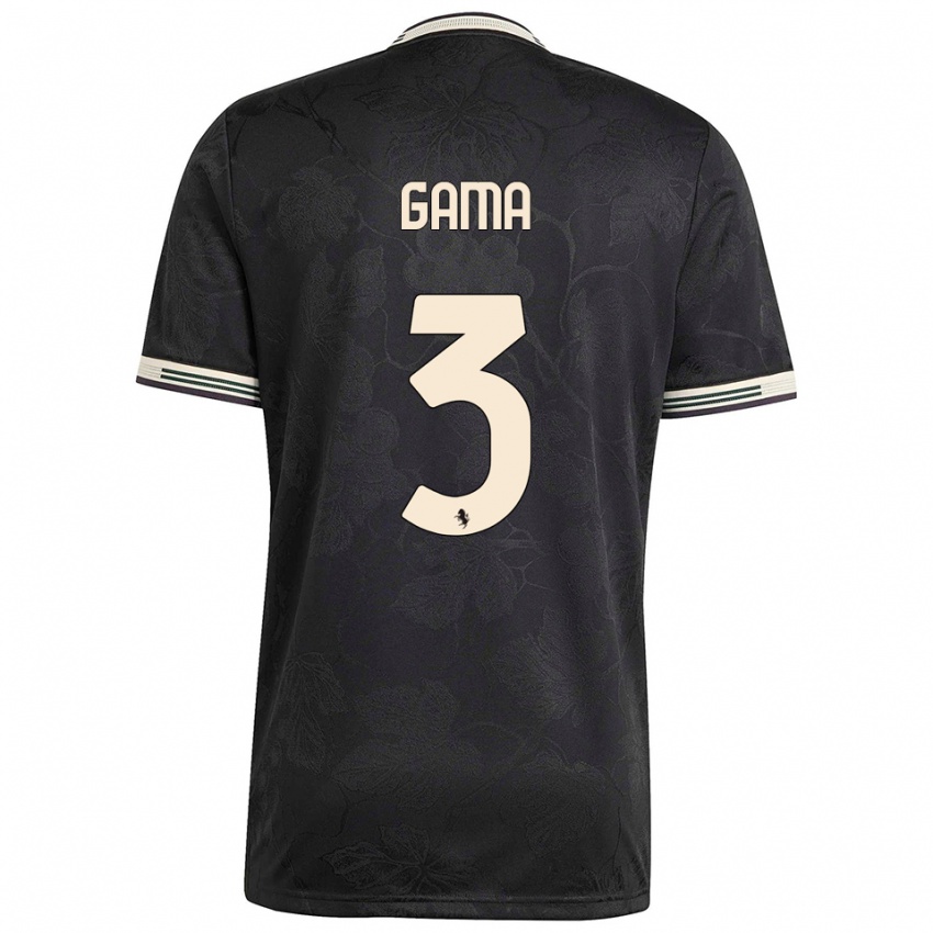 ילדים שרה גאמה #3 שחור לבן ירוק ג'רזי קיט שלישי 2025/26 חולצה קצרה