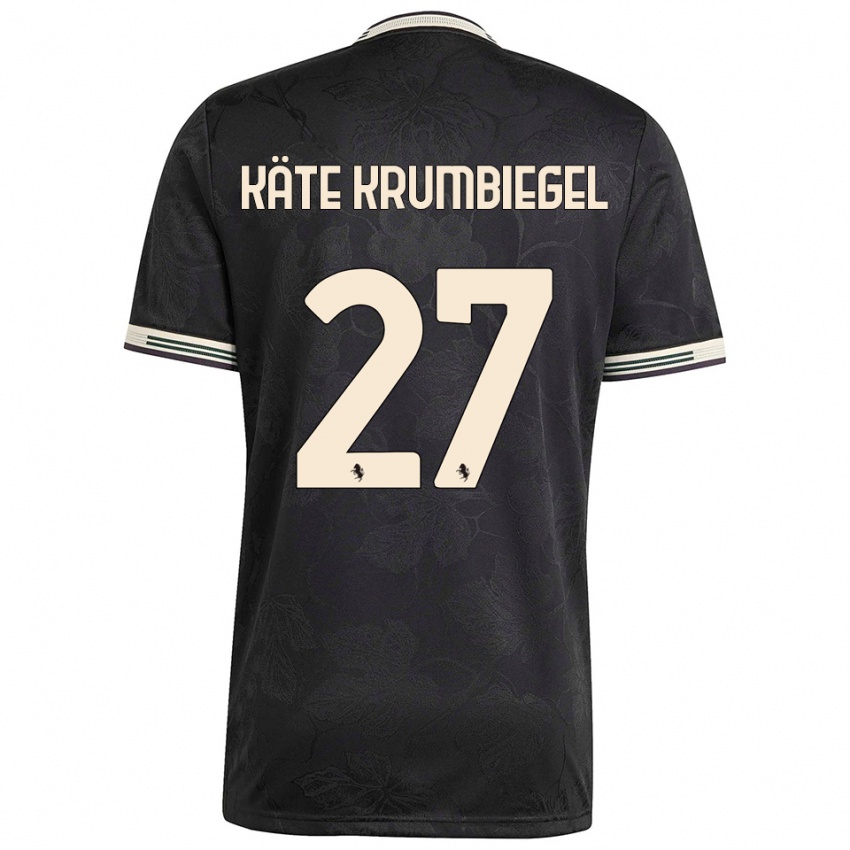 ילדים פוליינה קרומביגל #27 שחור לבן ירוק ג'רזי קיט שלישי 2025/26 חולצה קצרה