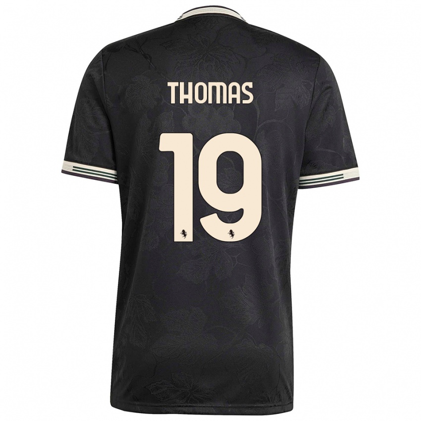 ילדים לינדזי תומס #19 שחור לבן ירוק ג'רזי קיט שלישי 2025/26 חולצה קצרה