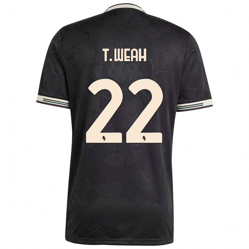 ילדים טימותי וואה #22 שחור לבן ירוק ג'רזי קיט שלישי 2025/26 חולצה קצרה ילדים טימותי וואה #22 שחור לבן ירוק ג'רזי קיט שלישי 2025/26 חולצה קצרה