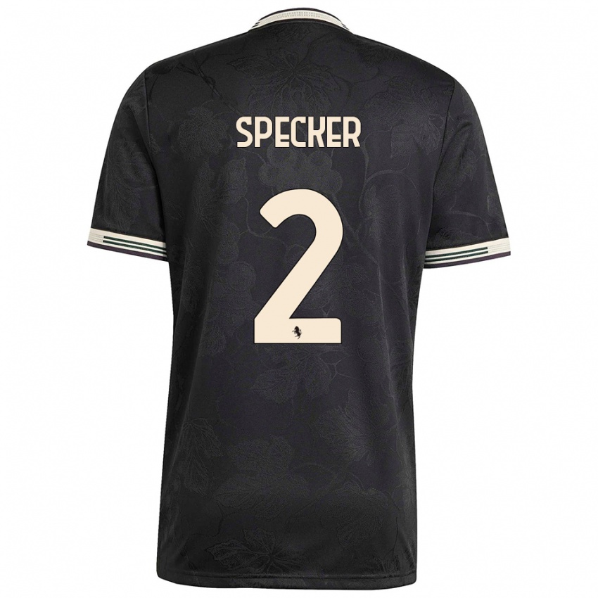 ילדים Stefano Specker #2 שחור לבן ירוק ג'רזי קיט שלישי 2025/26 חולצה קצרה