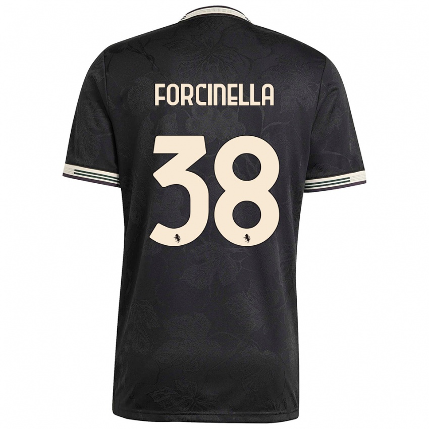 ילדים קאמילה פורצ'ינלה #38 שחור לבן ירוק ג'רזי קיט שלישי 2025/26 חולצה קצרה