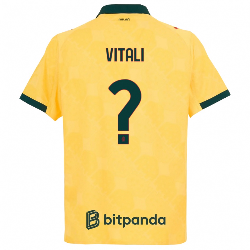 ילדים מיכאל ויטלי #0 צהוב שחור ג'רזי קיט שלישי 2025/26 חולצה קצרה