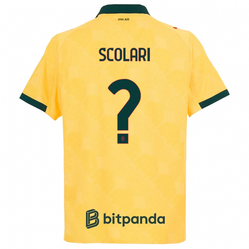 ילדים דויד סקולארי #0 צהוב שחור ג'רזי קיט שלישי 2025/26 חולצה קצרה