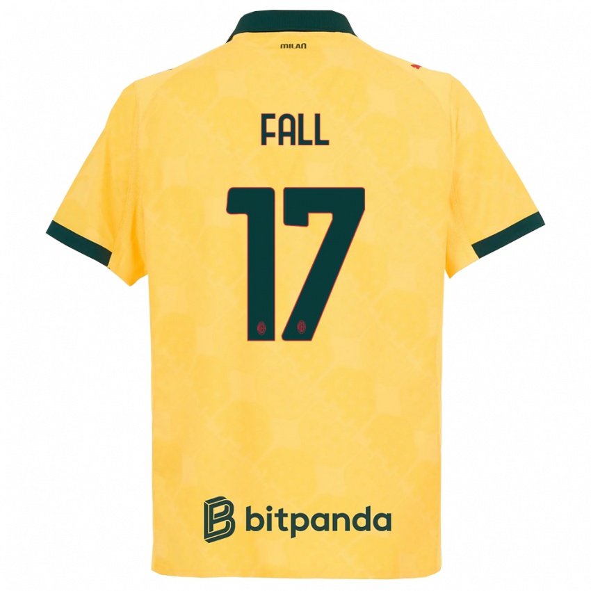 ילדים Mbarick Fall #17 צהוב שחור ג'רזי קיט שלישי 2025/26 חולצה קצרה