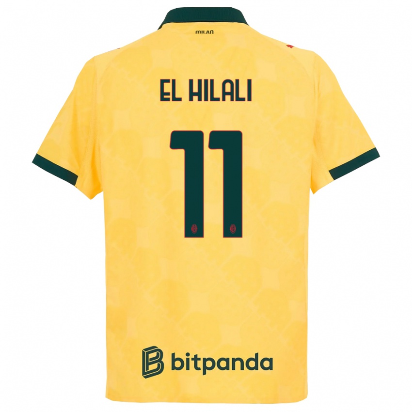 ילדים יונס גבריאל אל הילאלי #11 צהוב שחור ג'רזי קיט שלישי 2025/26 חולצה קצרה