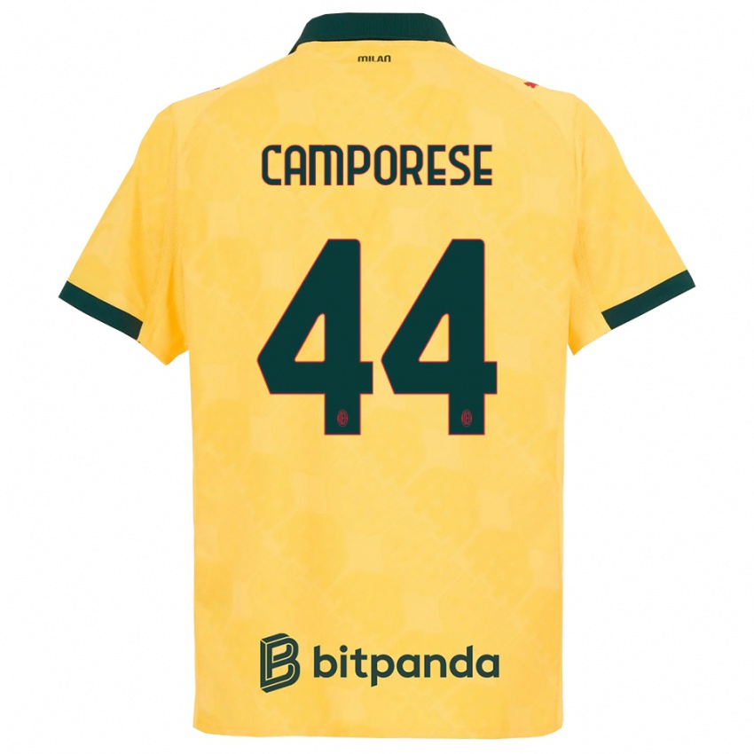 ילדים מיקלה קמפורזה #44 צהוב שחור ג'רזי קיט שלישי 2025/26 חולצה קצרה