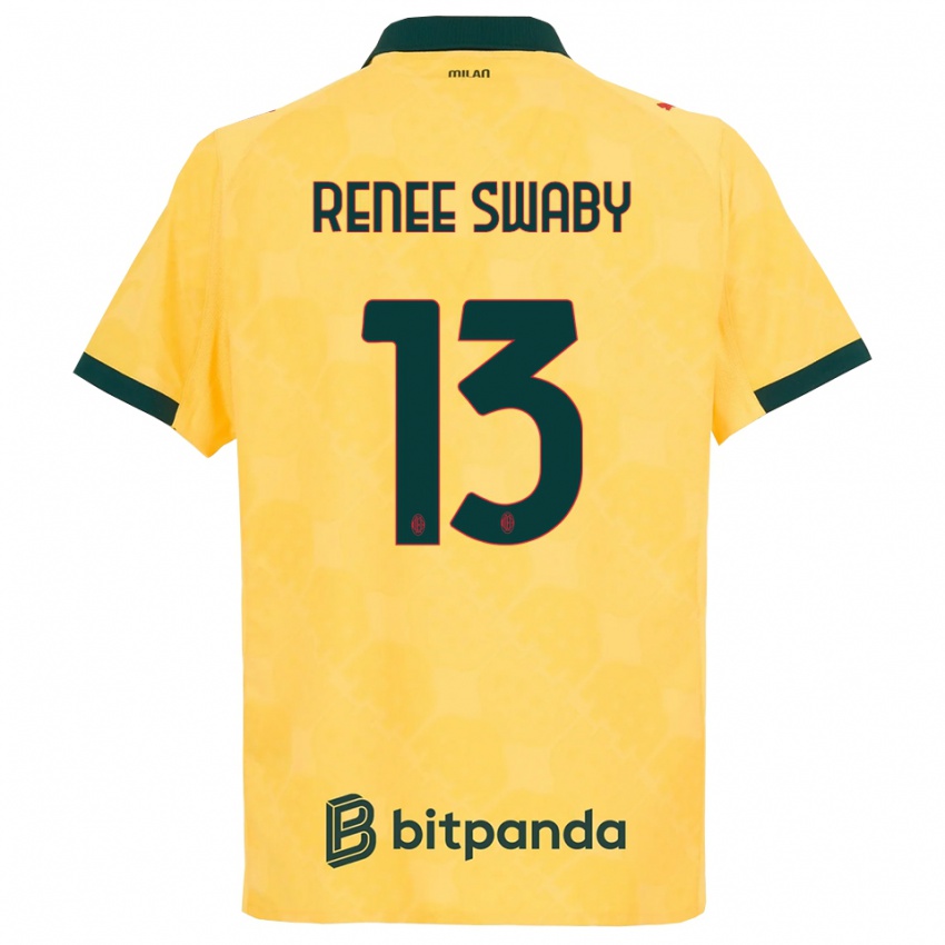 ילדים אליסון סוובי #13 צהוב שחור ג'רזי קיט שלישי 2025/26 חולצה קצרה