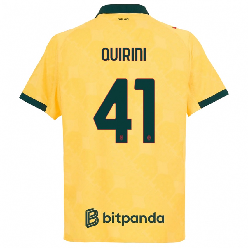 ילדים אטורה קוויריני #41 צהוב שחור ג'רזי קיט שלישי 2025/26 חולצה קצרה