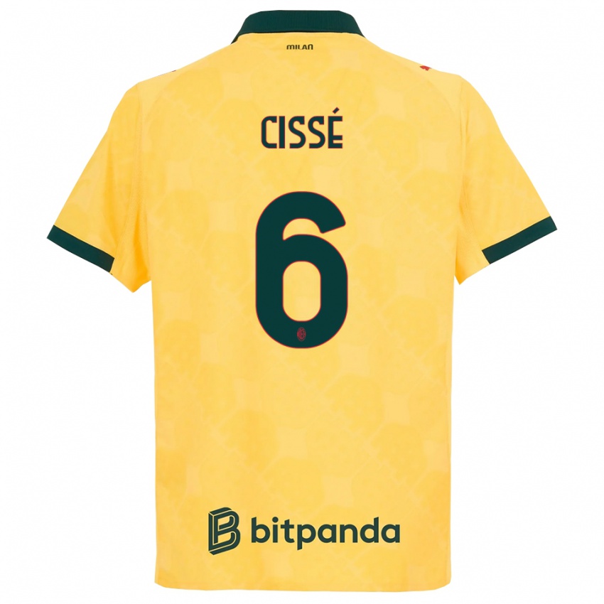 ילדים Maiga-Hamadoun Cissé #6 צהוב שחור ג'רזי קיט שלישי 2025/26 חולצה קצרה