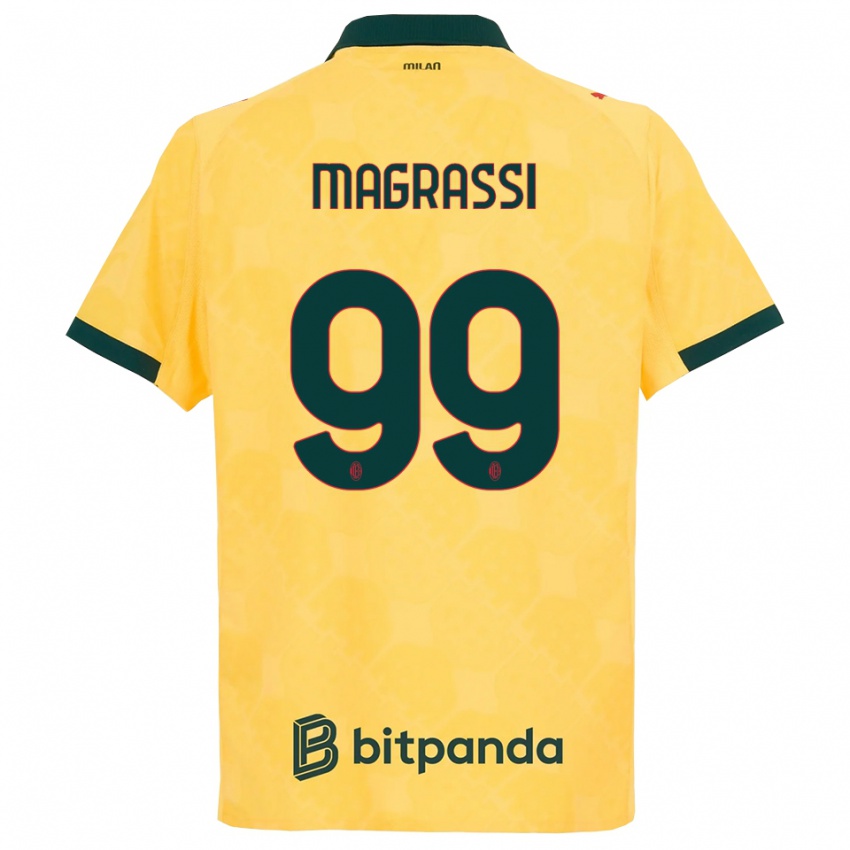ילדים אנדראה מגראסי #99 צהוב שחור ג'רזי קיט שלישי 2025/26 חולצה קצרה