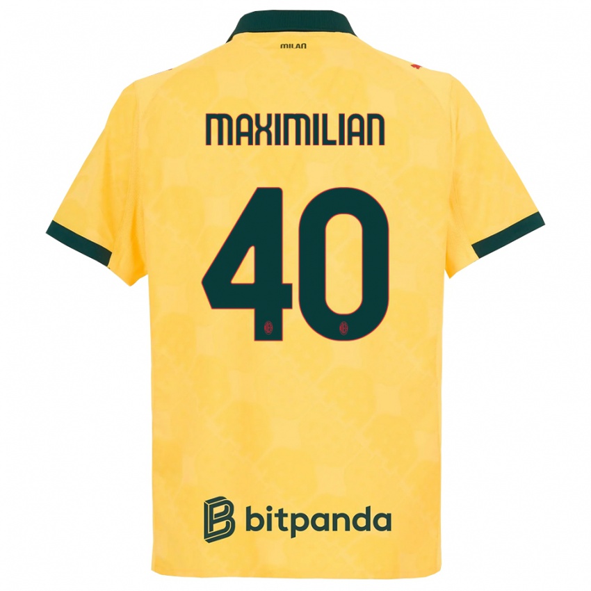 ילדים מקסימיליאן איברהימוביץ' #40 צהוב שחור ג'רזי קיט שלישי 2025/26 חולצה קצרה