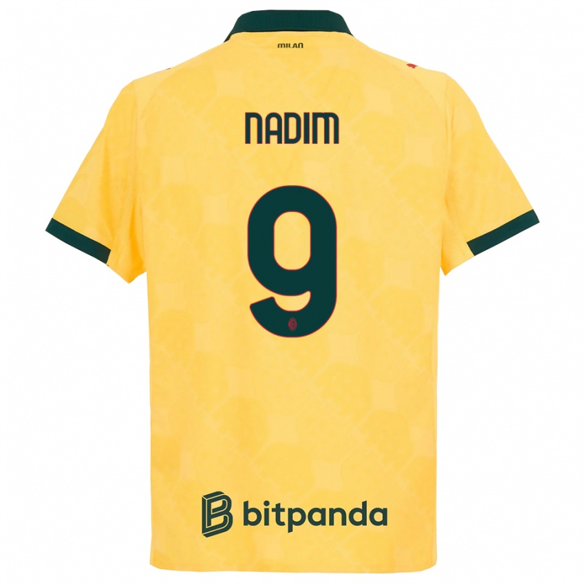 ילדים נאדיה נדים #9 צהוב שחור ג'רזי קיט שלישי 2025/26 חולצה קצרה