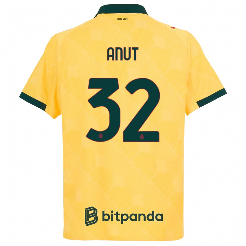 ילדים ניקולו אנוט #32 צהוב שחור ג'רזי קיט שלישי 2025/26 חולצה קצרה