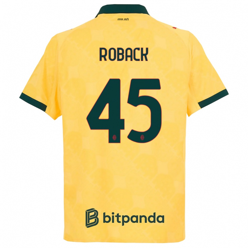 ילדים אמיל רובק #45 צהוב שחור ג'רזי קיט שלישי 2025/26 חולצה קצרה