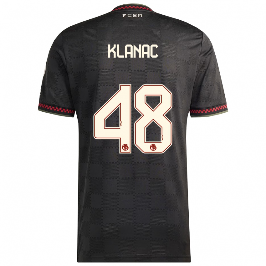 ילדים לאון קלנץ #48 שחור לבן ג'רזי קיט שלישי 2025/26 חולצה קצרה