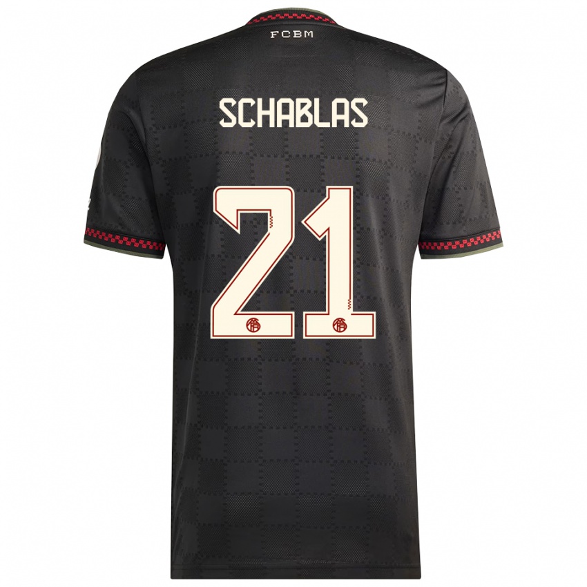 ילדים מתאו שבלס #21 שחור לבן ג'רזי קיט שלישי 2025/26 חולצה קצרה