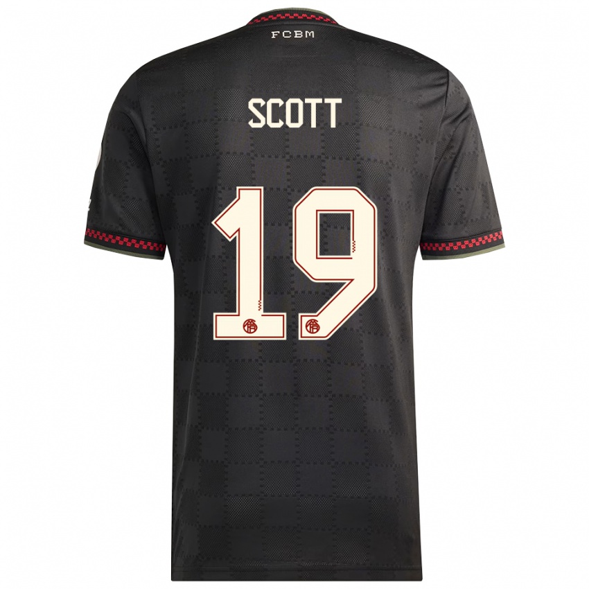 ילדים Michael Scott #19 שחור לבן ג'רזי קיט שלישי 2025/26 חולצה קצרה