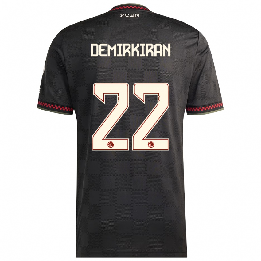ילדים אדיז דמירקירן #22 שחור לבן ג'רזי קיט שלישי 2025/26 חולצה קצרה