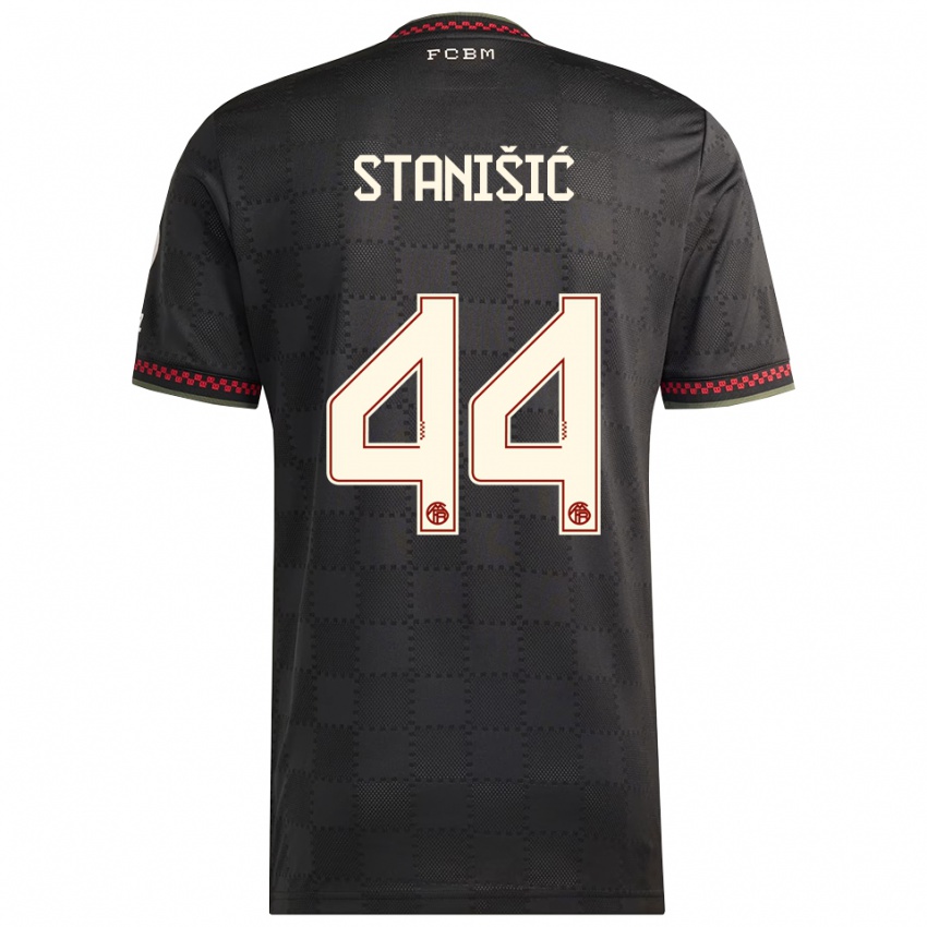 ילדים יוסיפ סטנישיץ' #44 שחור לבן ג'רזי קיט שלישי 2025/26 חולצה קצרה