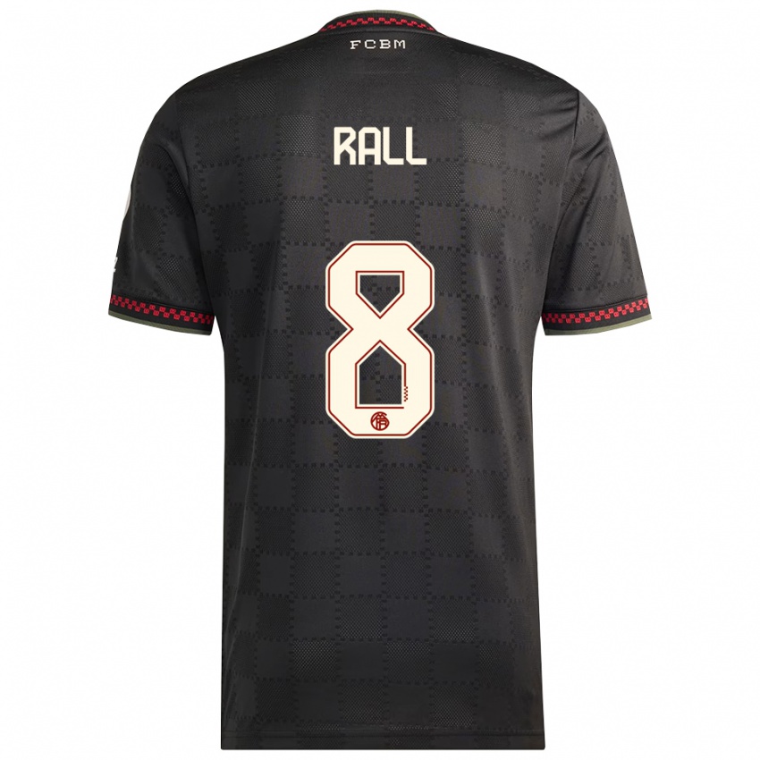 ילדים מקסימיליאני ראל #8 שחור לבן ג'רזי קיט שלישי 2025/26 חולצה קצרה