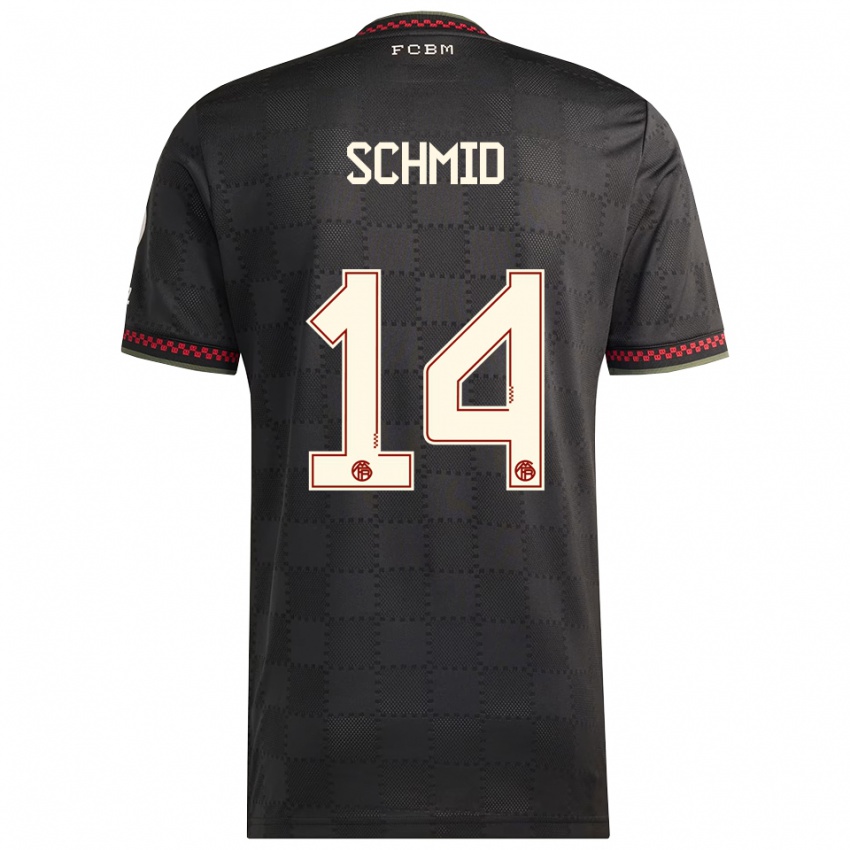 ילדים לאופולד שמיד #14 שחור לבן ג'רזי קיט שלישי 2025/26 חולצה קצרה