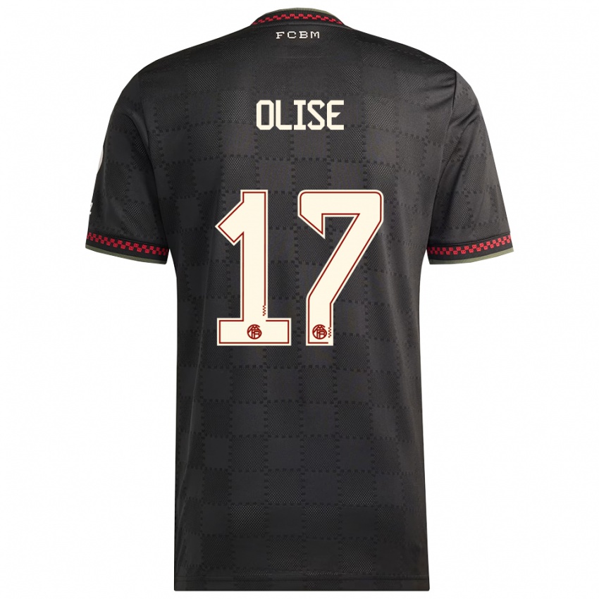 ילדים מייקל אוליז #17 שחור לבן ג'רזי קיט שלישי 2025/26 חולצה קצרה