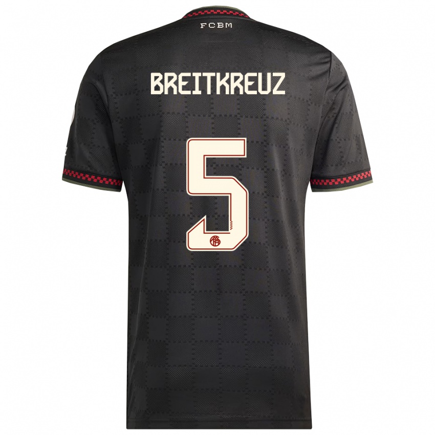 ילדים סטיב ברייטקרייז #5 שחור לבן ג'רזי קיט שלישי 2025/26 חולצה קצרה