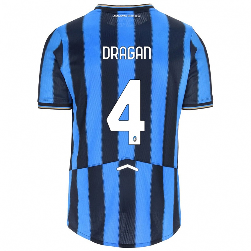 גברים Oleksandr Dragan #4 תכלת שחור ג'רזי ביתית 2025/26 חולצה קצרה