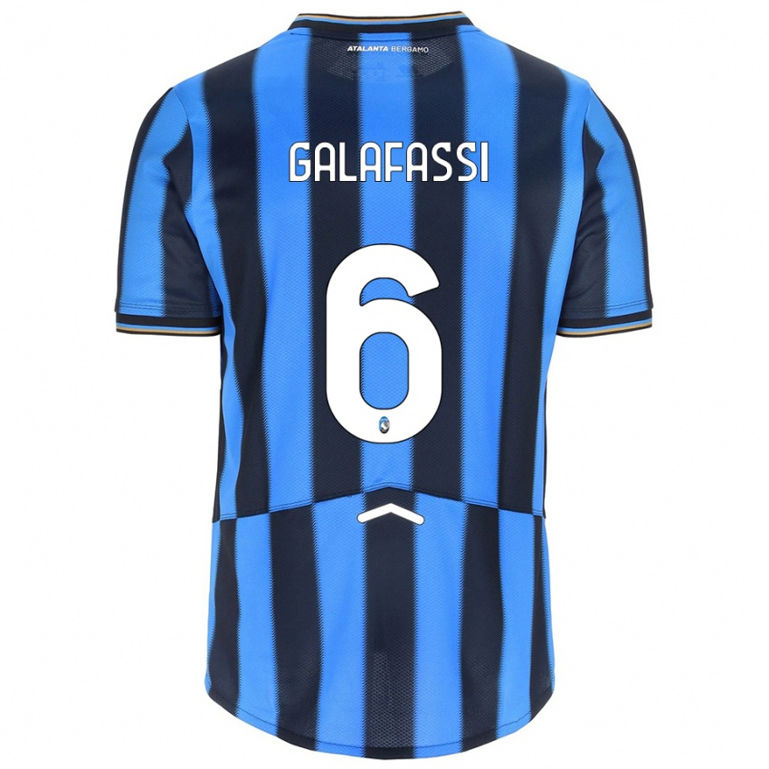 גברים Filippo Galafassi #6 תכלת שחור ג'רזי ביתית 2025/26 חולצה קצרה
