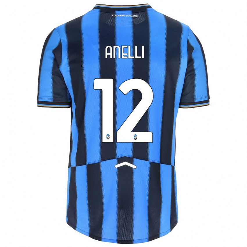 גברים Alessandro Anelli #12 תכלת שחור ג'רזי ביתית 2025/26 חולצה קצרה