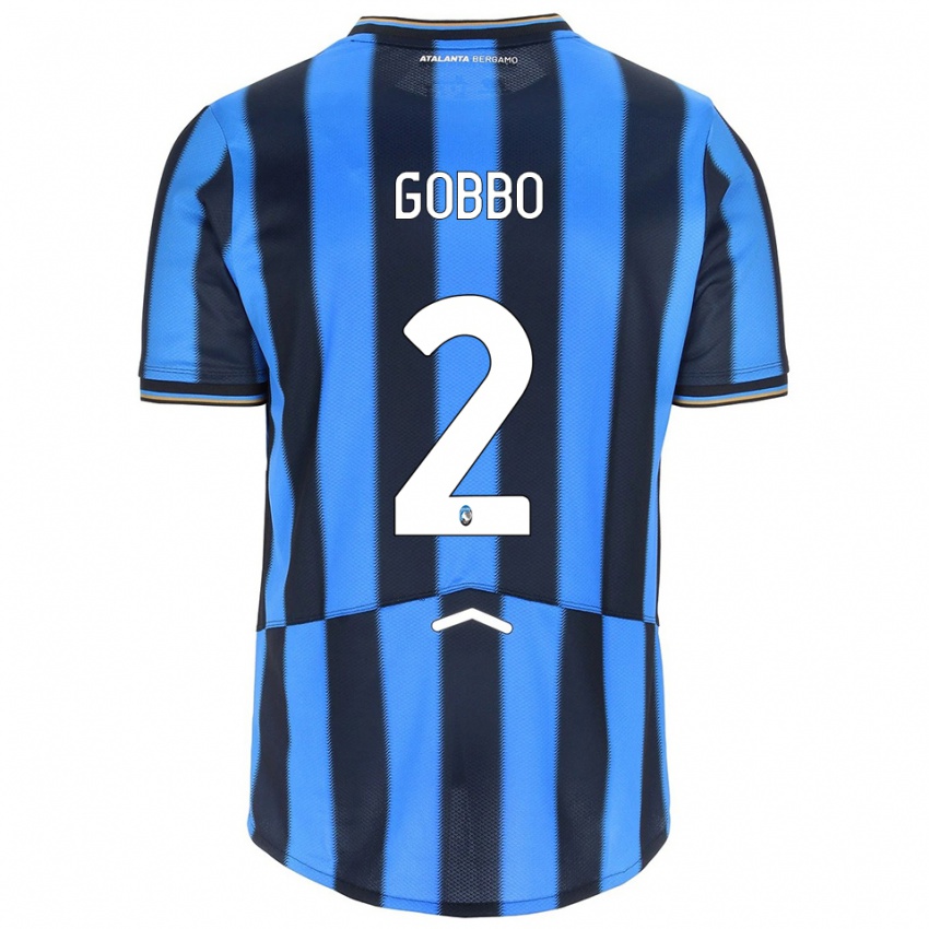 גברים Luca Gobbo #2 תכלת שחור ג'רזי ביתית 2025/26 חולצה קצרה