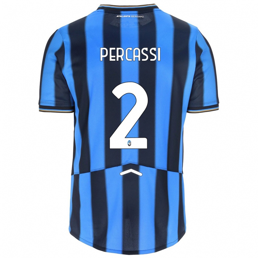 גברים Giovanni Percassi #2 תכלת שחור ג'רזי ביתית 2025/26 חולצה קצרה