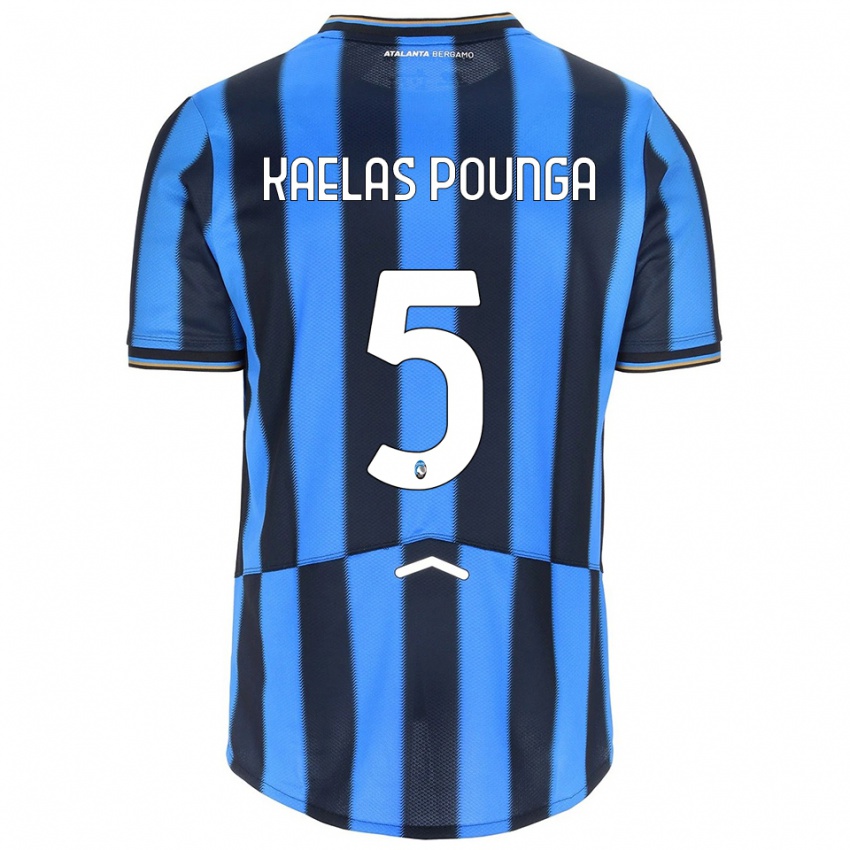 גברים Digne Kaelas Pounga #5 תכלת שחור ג'רזי ביתית 2025/26 חולצה קצרה