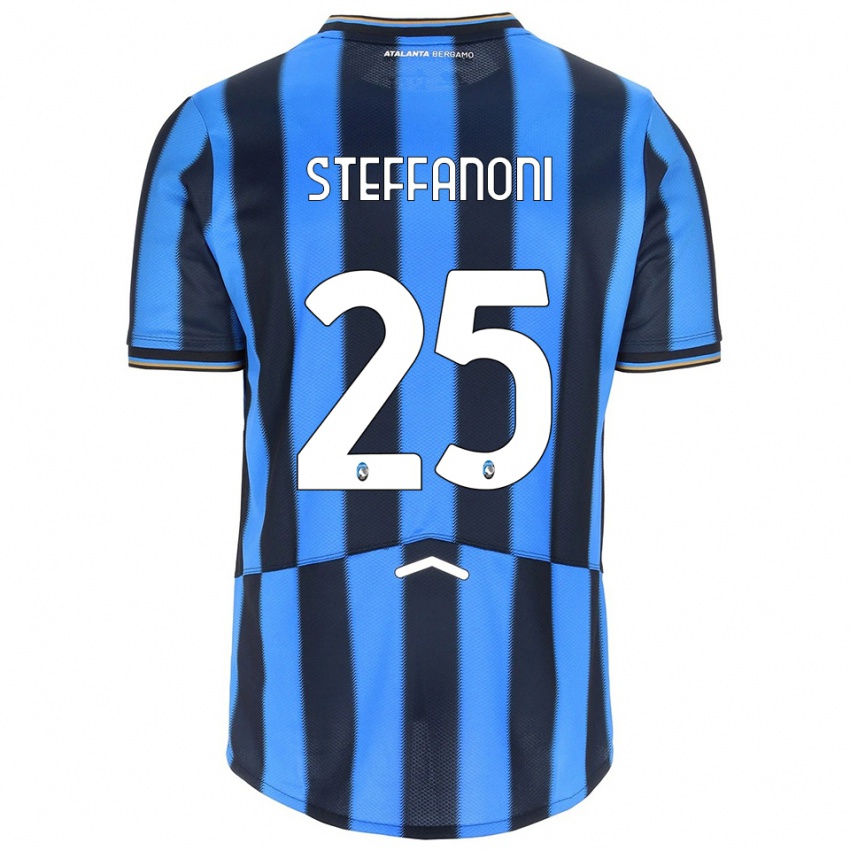 גברים Federico Steffanoni #25 תכלת שחור ג'רזי ביתית 2025/26 חולצה קצרה