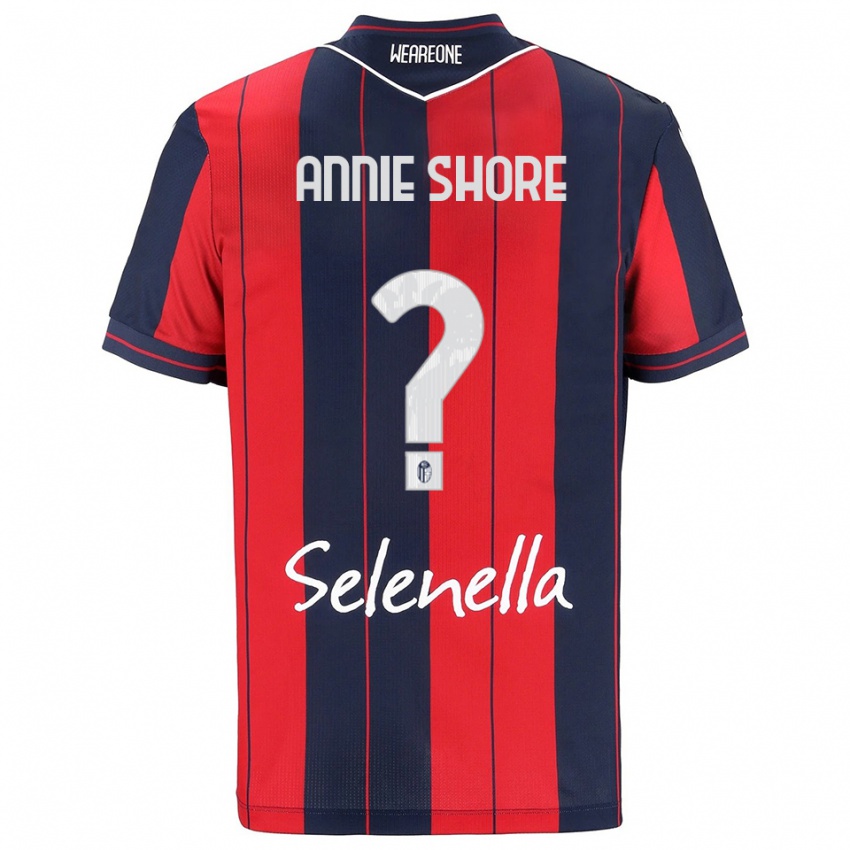 גברים Margot Annie Shore #0 אדום נייבי ג'רזי ביתית 2025/26 חולצה קצרה