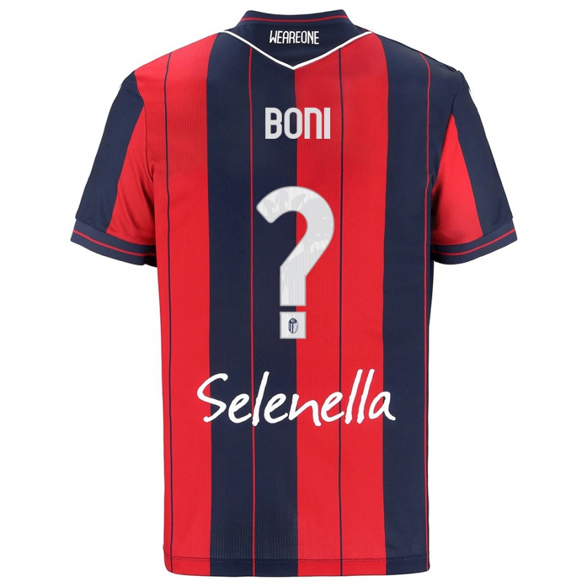גברים Mattia Boni #0 אדום נייבי ג'רזי ביתית 2025/26 חולצה קצרה