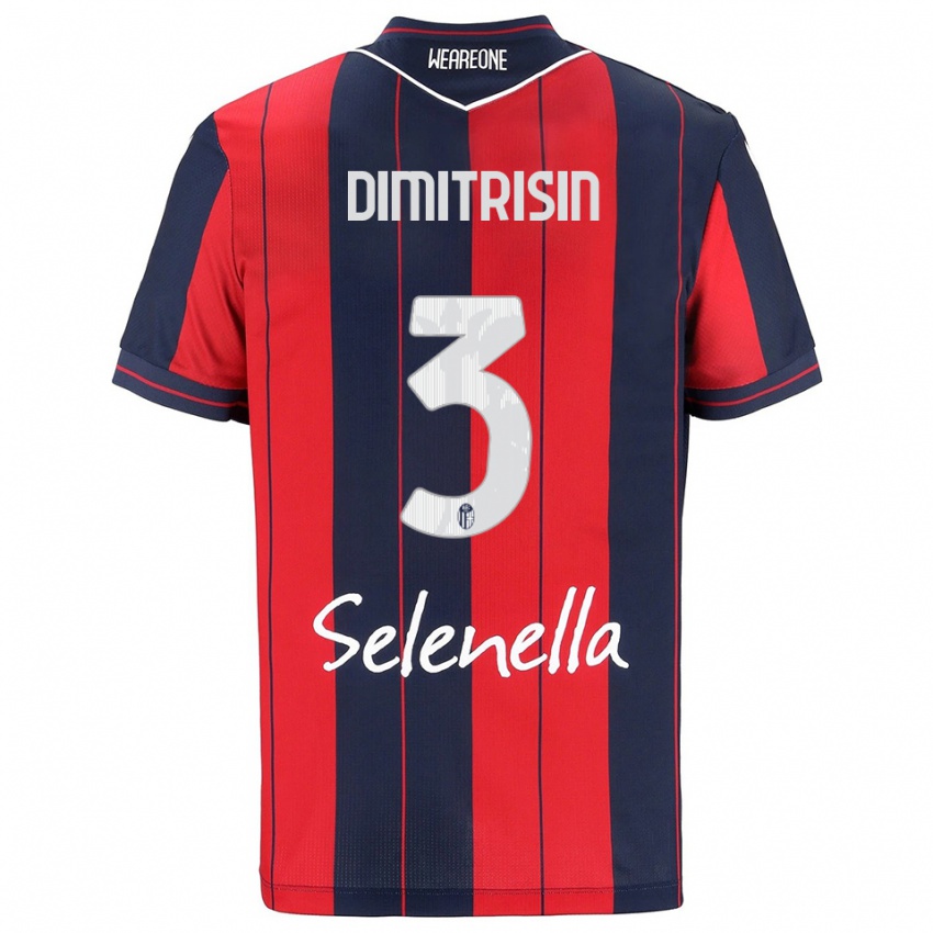 גברים Danila Dimitrișin #3 אדום נייבי ג'רזי ביתית 2025/26 חולצה קצרה