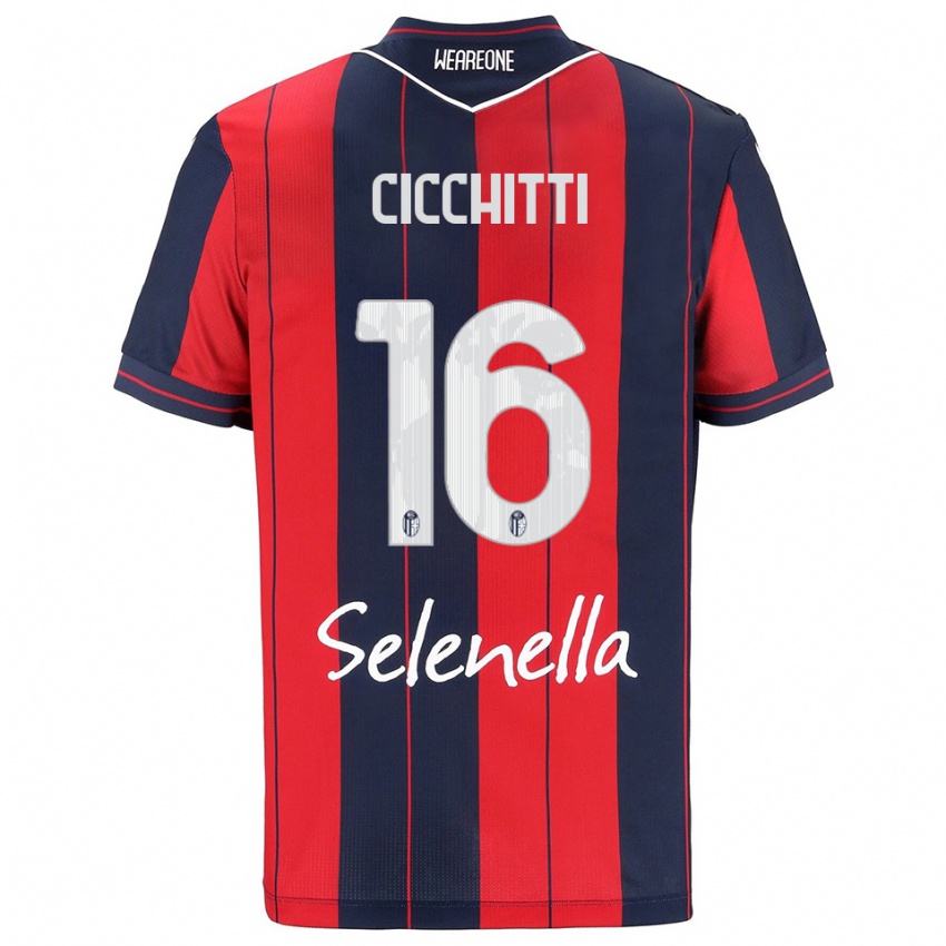 גברים סבסטיאנו צ׳יקיטי #16 אדום נייבי ג'רזי ביתית 2025/26 חולצה קצרה