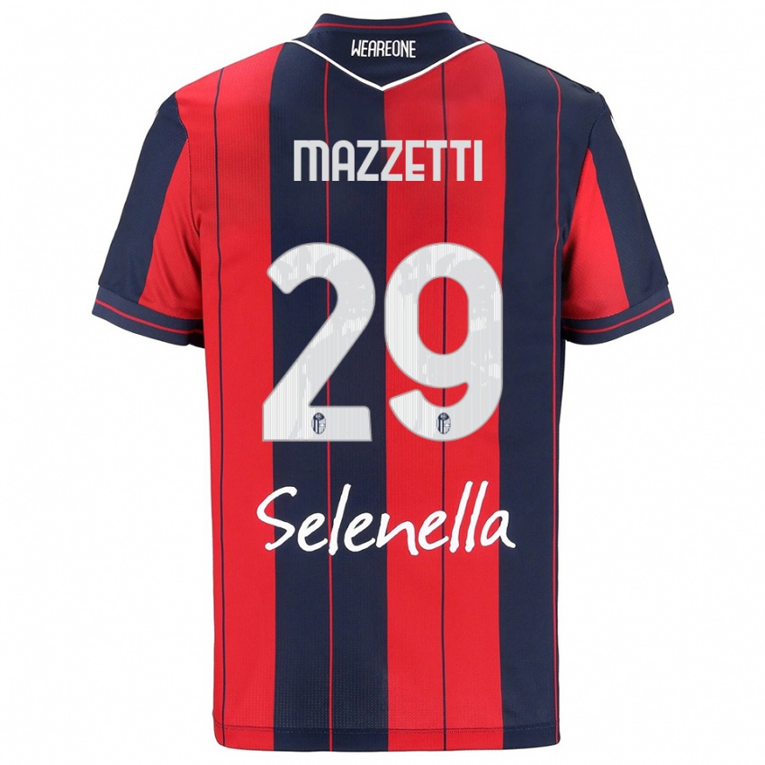גברים Gabriele Mazzetti #29 אדום נייבי ג'רזי ביתית 2025/26 חולצה קצרה