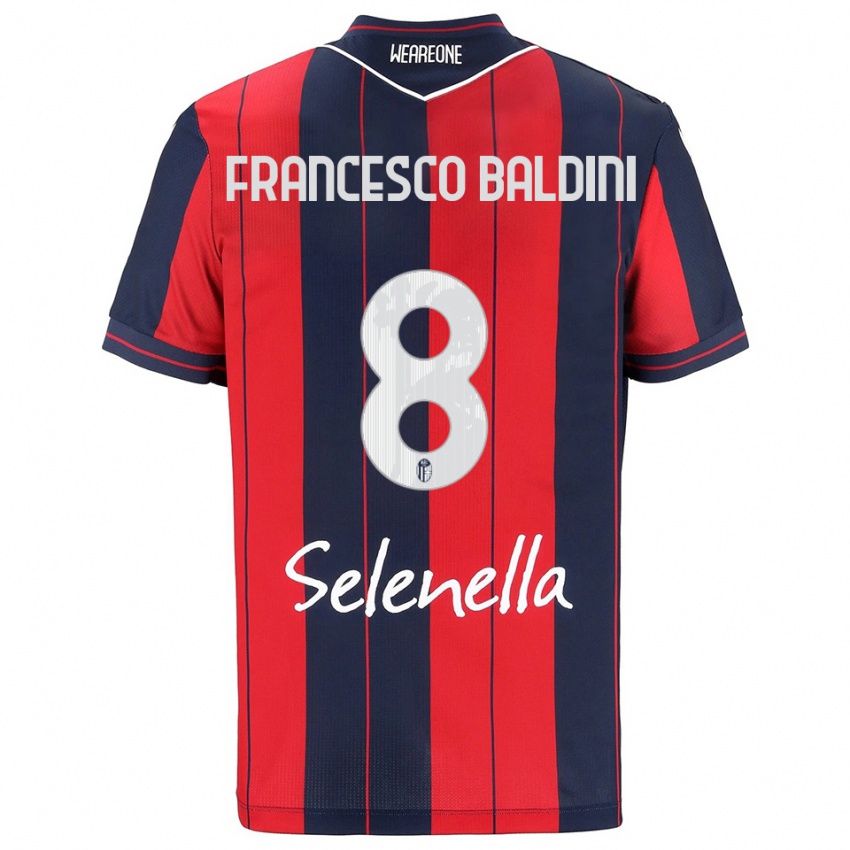 גברים ג׳ובאני פרנצ׳סקו בלדיני #8 אדום נייבי ג'רזי ביתית 2025/26 חולצה קצרה