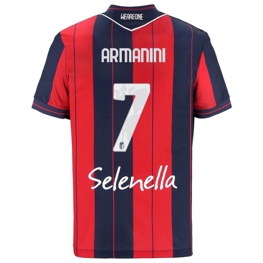 גברים פיליפו ארמניני #7 אדום נייבי ג'רזי ביתית 2025/26 חולצה קצרה