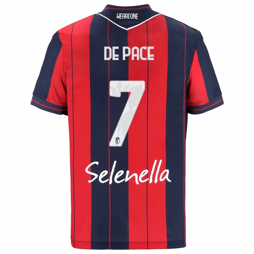 גברים פיירווינסנצו די פאסי #7 אדום נייבי ג'רזי ביתית 2025/26 חולצה קצרה